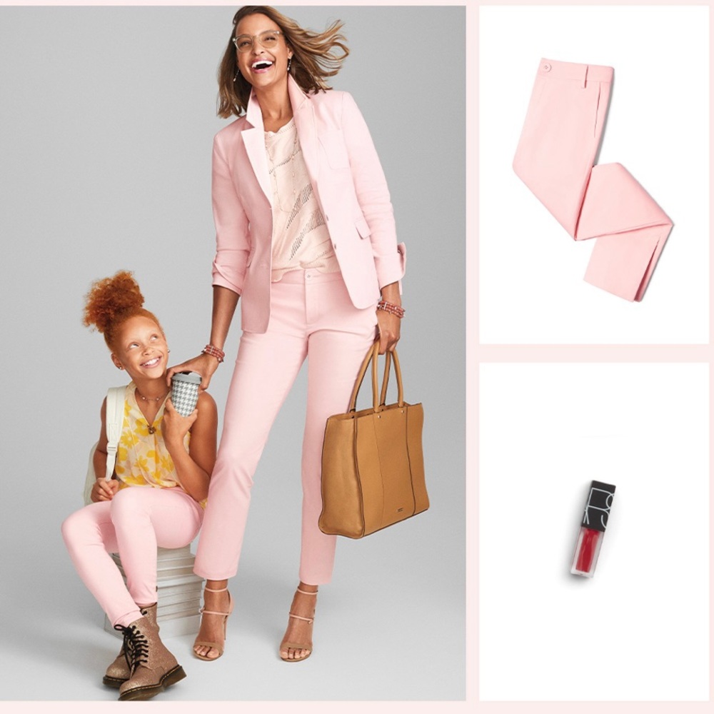 Cabi size 4 split hem Grace trousers pink Barbie pink